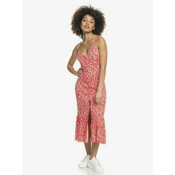 Roxy Dresses & Skirts - Roxy Women's Size M Red Floral Print Sleeveless Long Maxi Dress, NWT